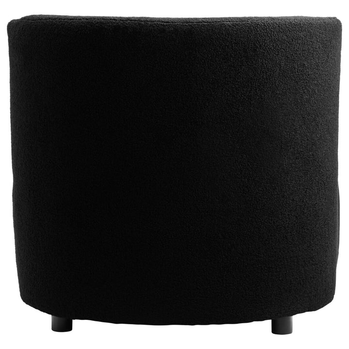 Crecchio Black Boucle Effect Armless Lounge Chair
