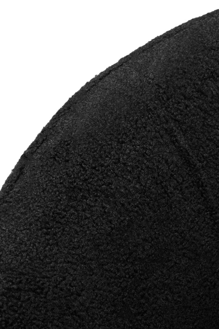 Crecchio Black Boucle Effect Curved Lounge Chair With Swivel Base