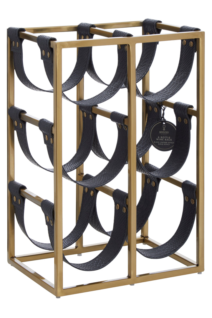 Soho Black and Gold Wine Rack
