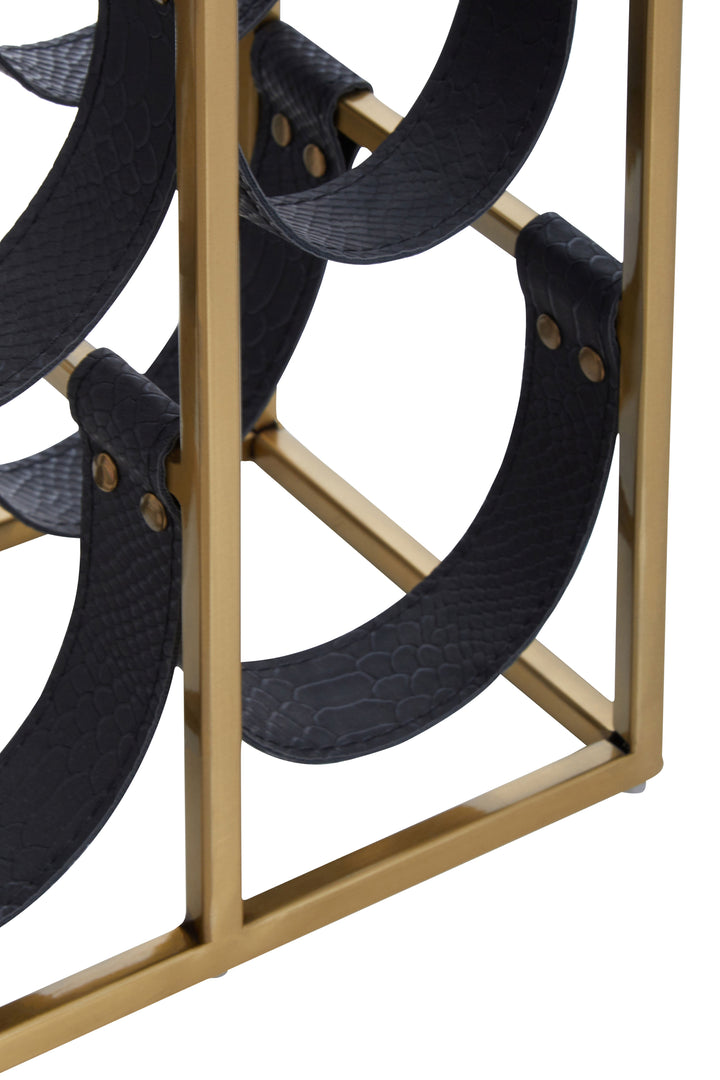 Soho Black and Gold Wine Rack