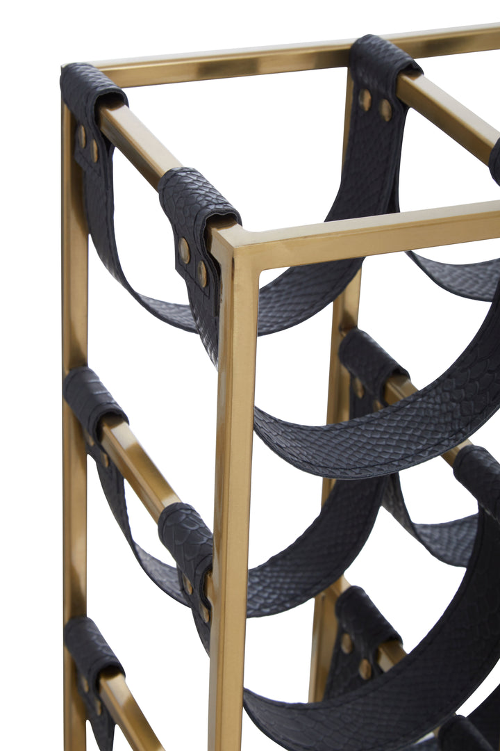 Soho Black and Gold Wine Rack