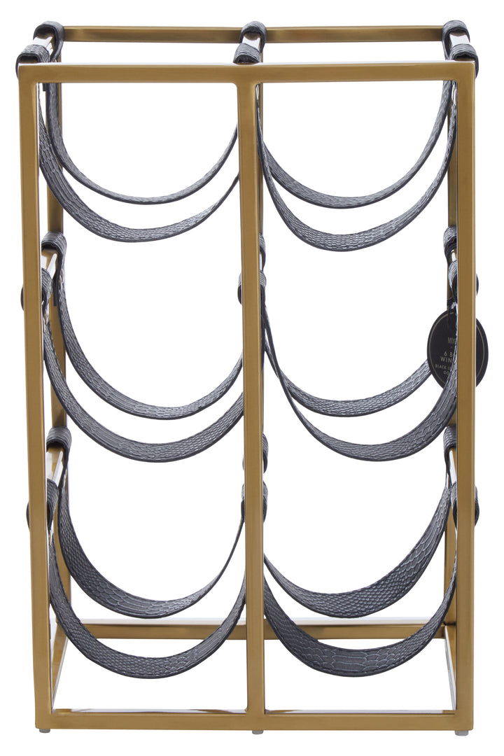 Soho Black and Gold Wine Rack
