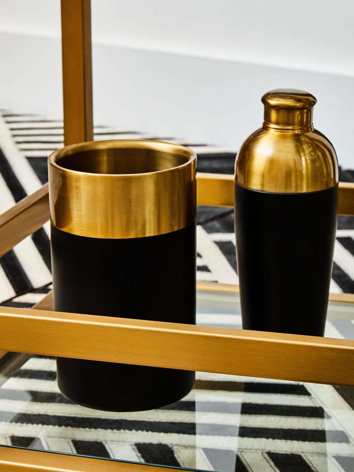 Soho Black and Gold Cocktail Shaker