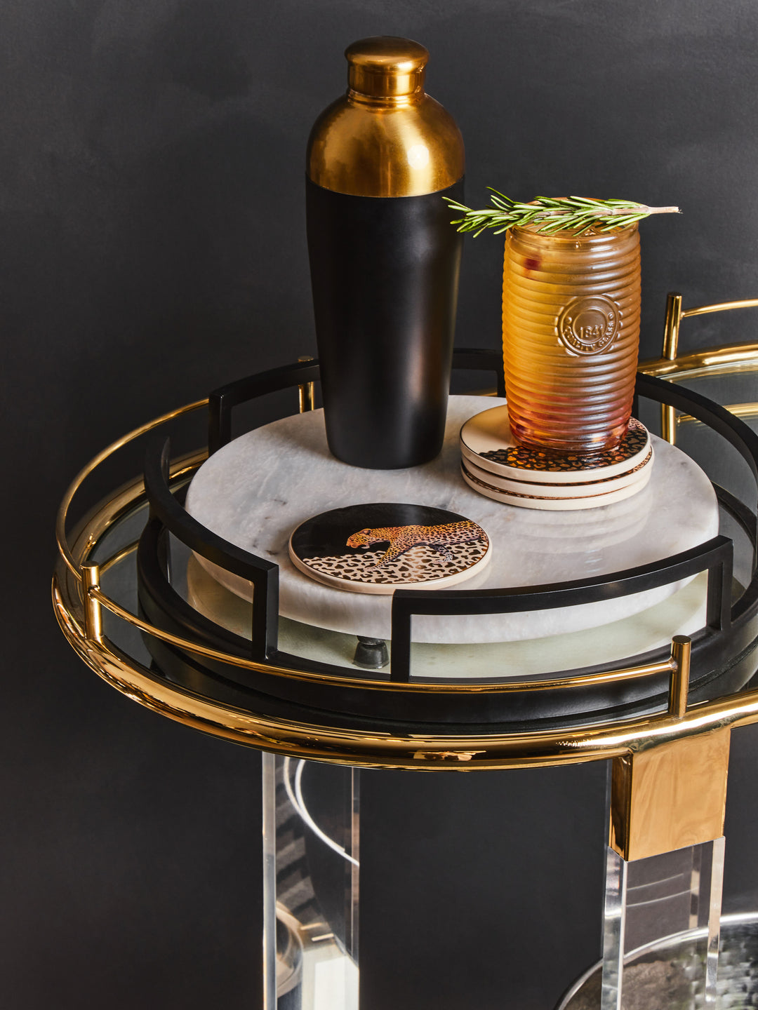 Soho Black and Gold Cocktail Shaker