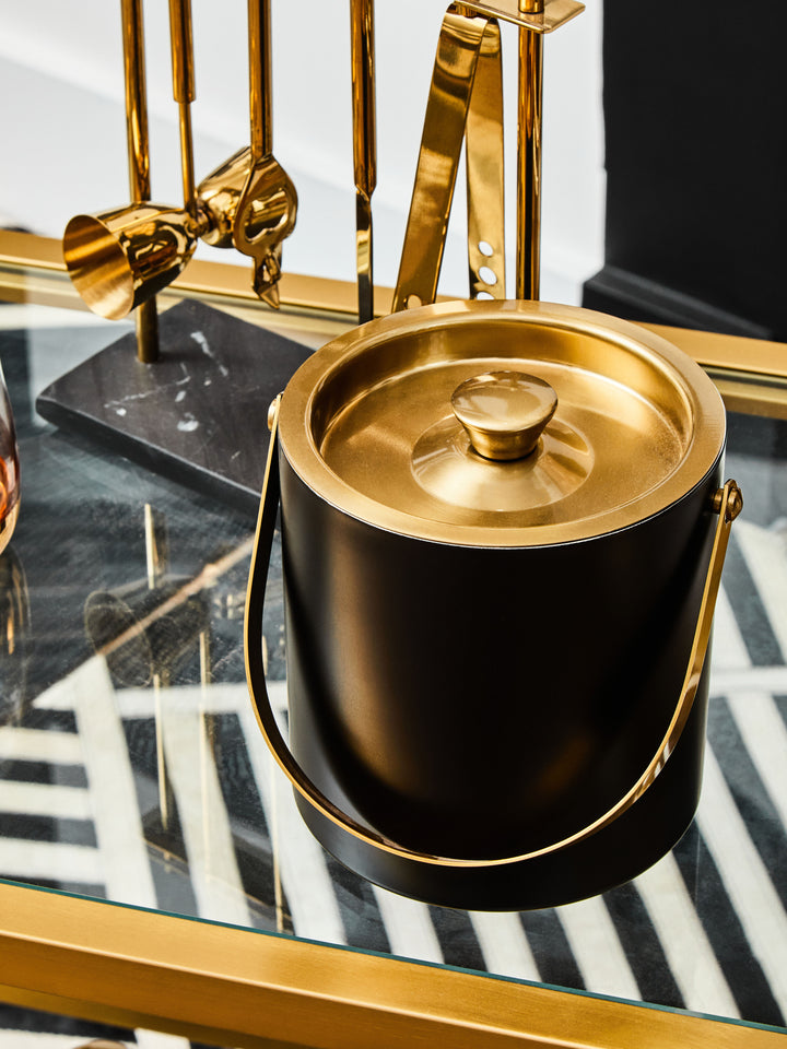 Soho Black and Gold Ice Bucket