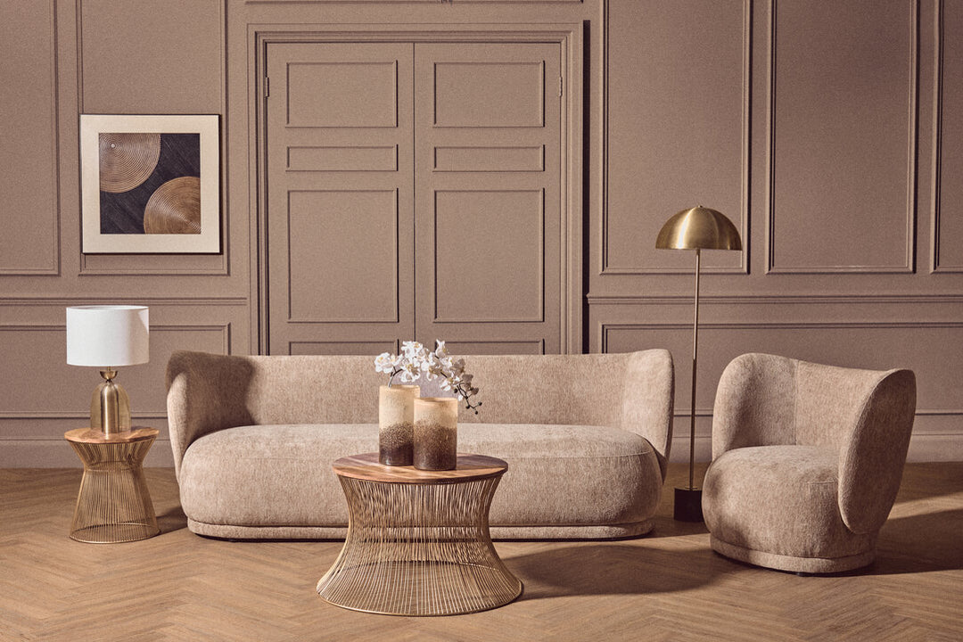 Montemitro Clear Glass and Brass Finish Metal Table Lamp