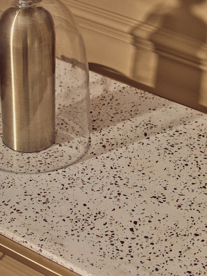 Montemitro Clear Glass and Brass Finish Metal Table Lamp