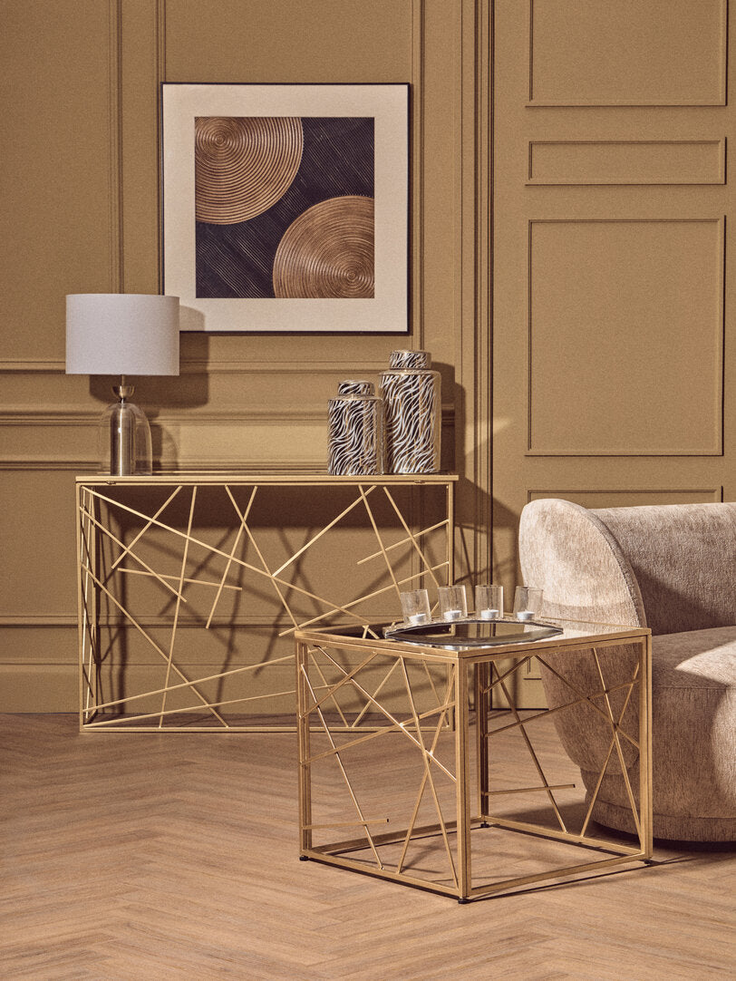 Montemitro Clear Glass and Brass Finish Metal Table Lamp