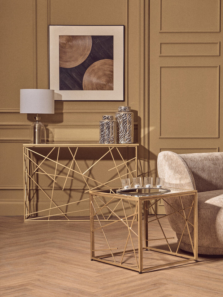 Montemitro Clear Glass and Brass Finish Metal Table Lamp