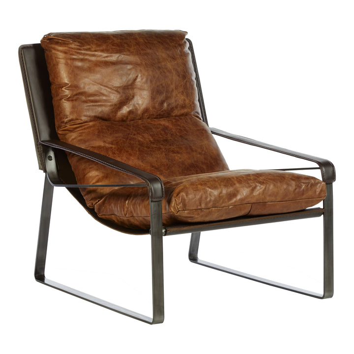 Cassino Light Brown Leather Lounge Chair