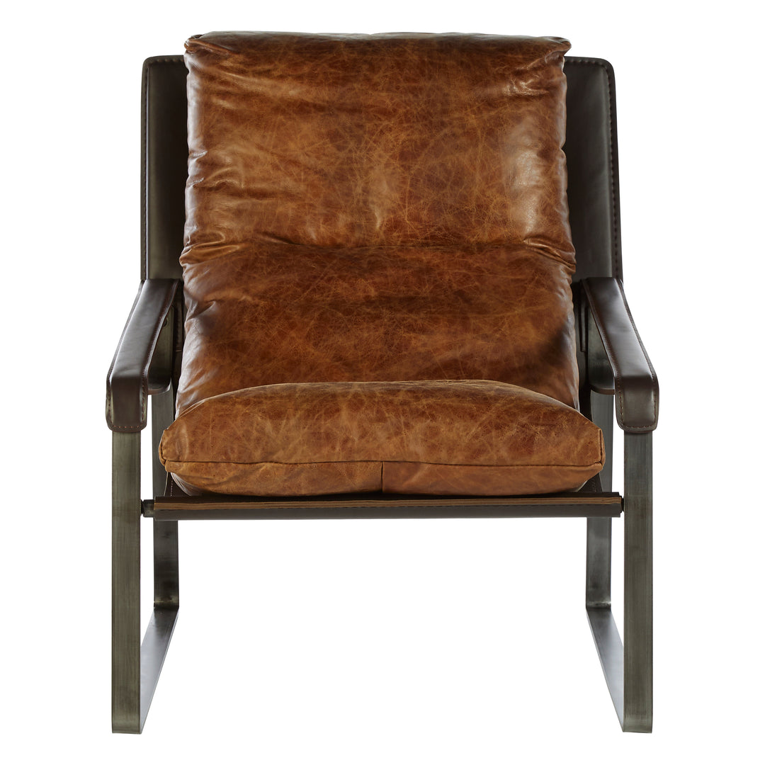 Cassino Light Brown Leather Lounge Chair