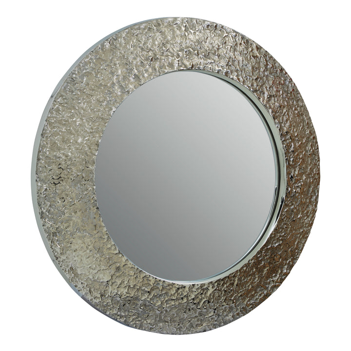 Monza Silver Round Wall Mirror