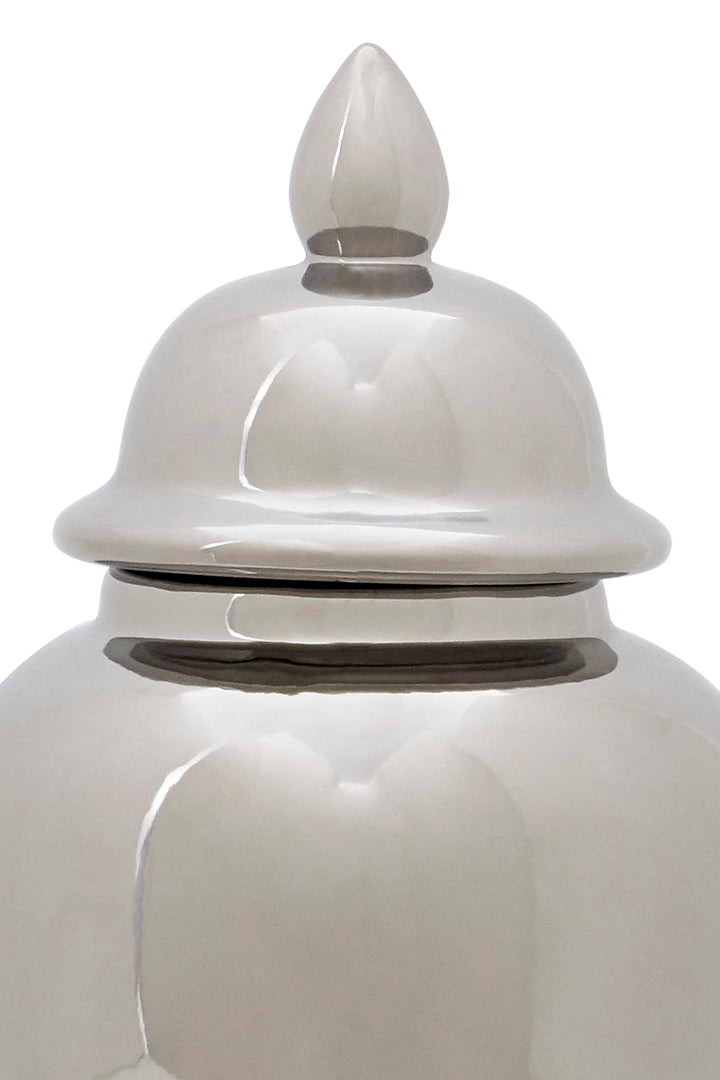 Marino Large Silver Ginger Jar