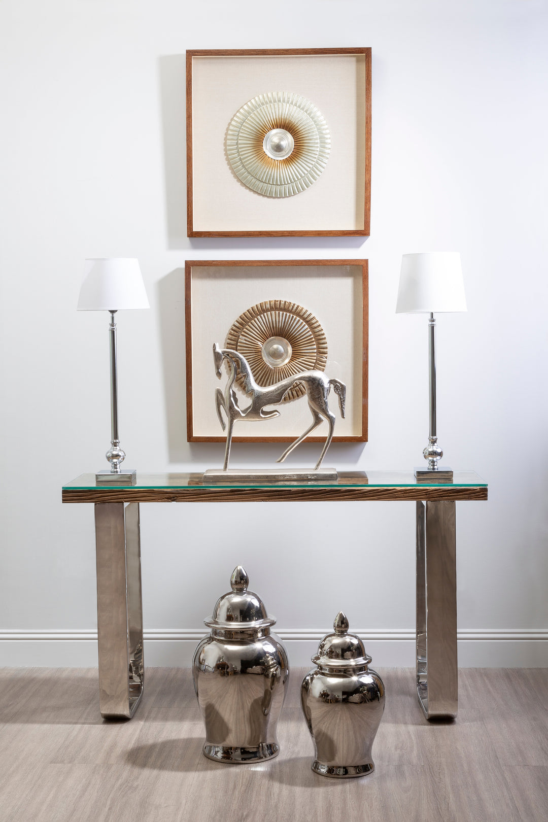 Marino Large Silver Ginger Jar