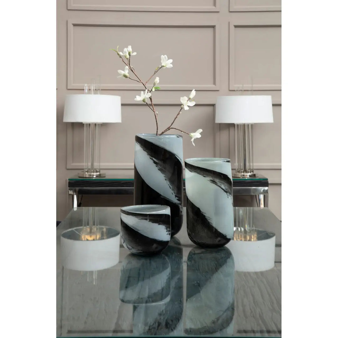 Lodi Grey and Black Planter