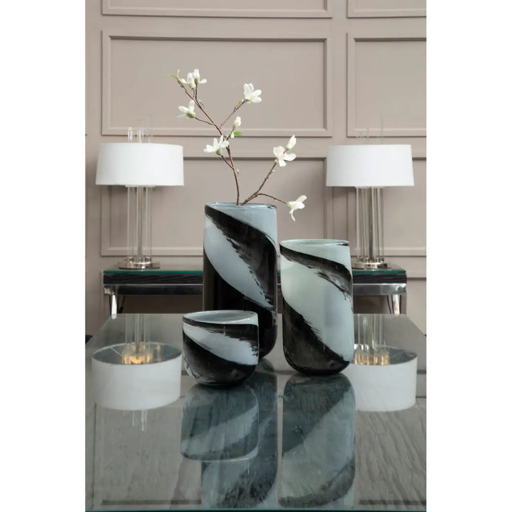 Lodi Grey and Black Planter