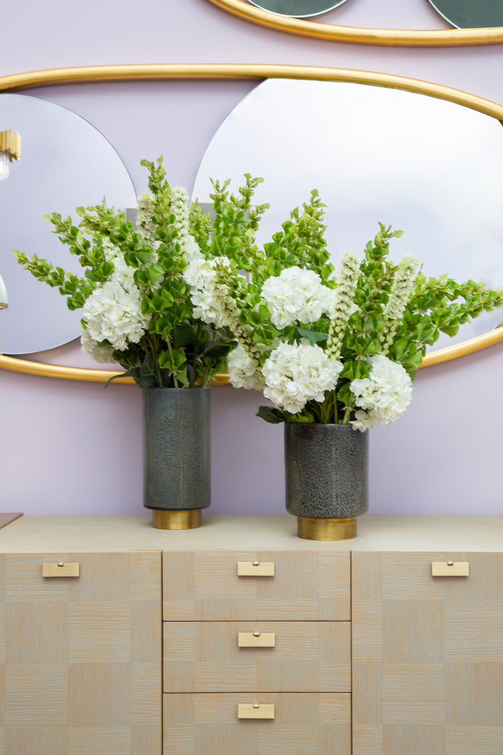 Sierra Small Grey and Gold Vase