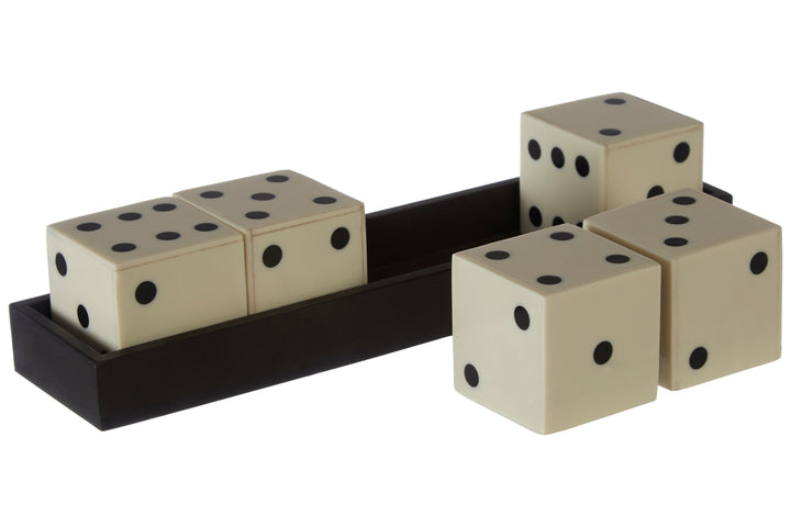 Atri White and Black 5 Dice Set