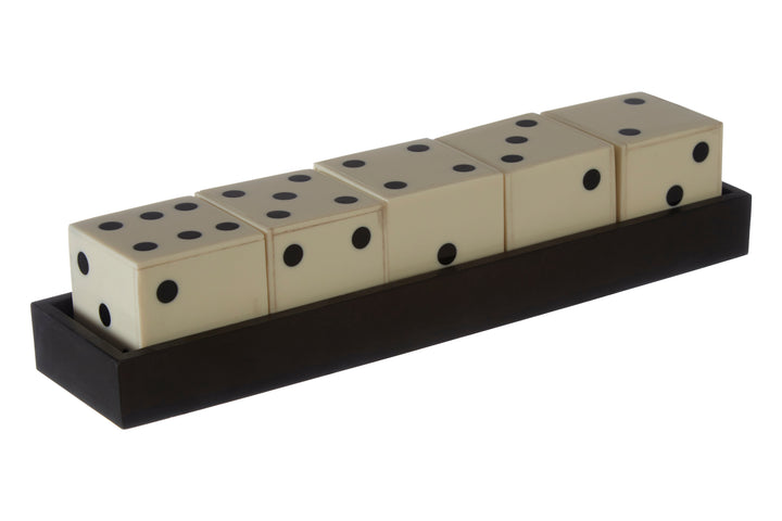 Atri White and Black 5 Dice Set