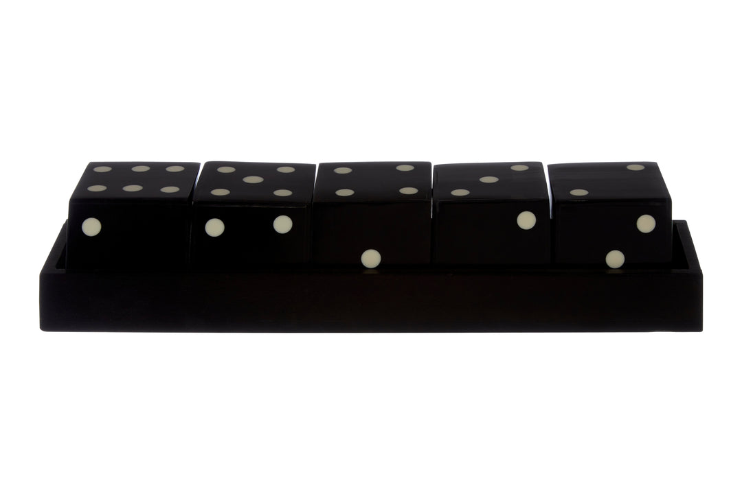 Atri Black 5 Dice Set