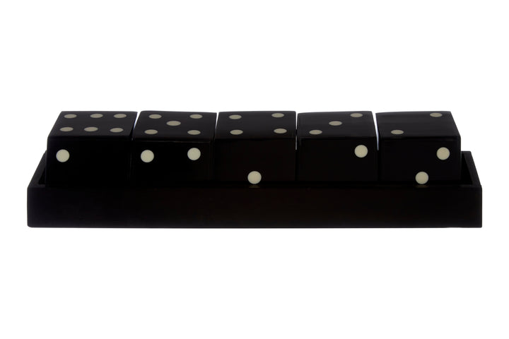 Atri Black 5 Dice Set