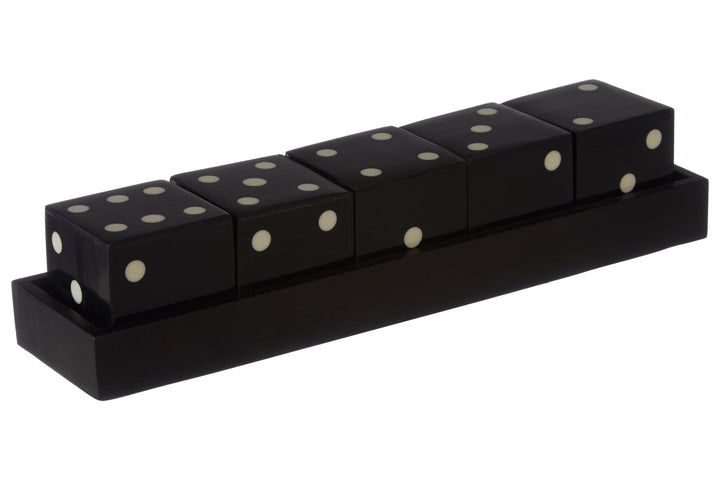 Atri Black 5 Dice Set