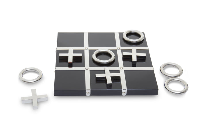 Atri Black And Silver Tic Tac Toe Game