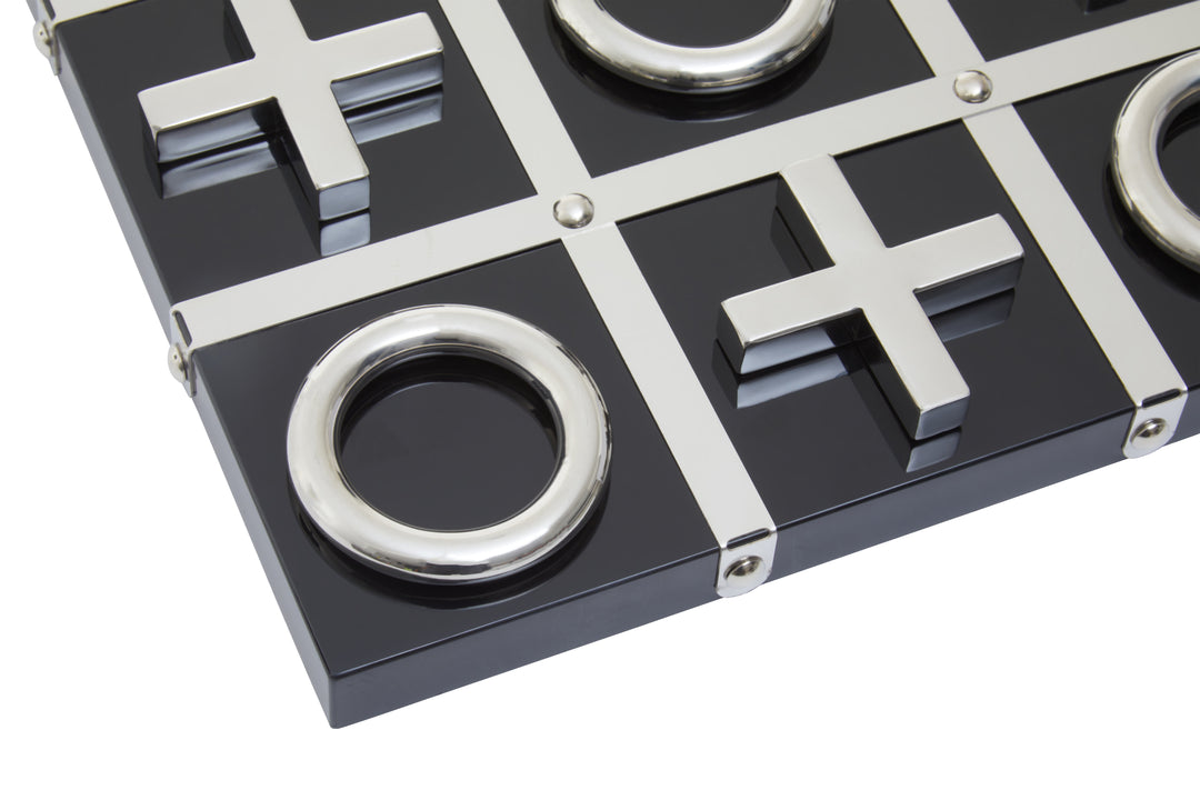 Atri Black And Silver Tic Tac Toe Game