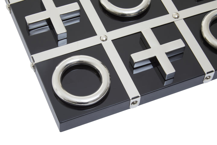Atri Black And Silver Tic Tac Toe Game