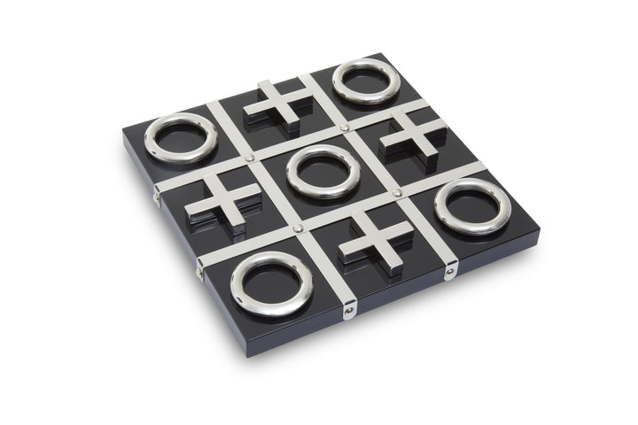 Atri Black And Silver Tic Tac Toe Game