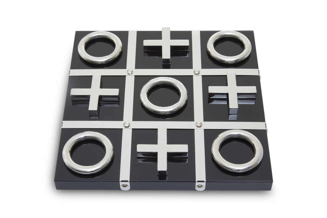 Atri Black And Silver Tic Tac Toe Game