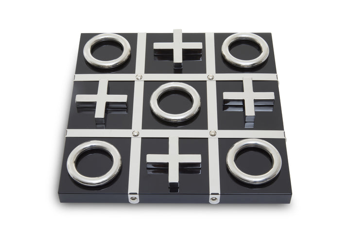 Atri Black And Silver Tic Tac Toe Game