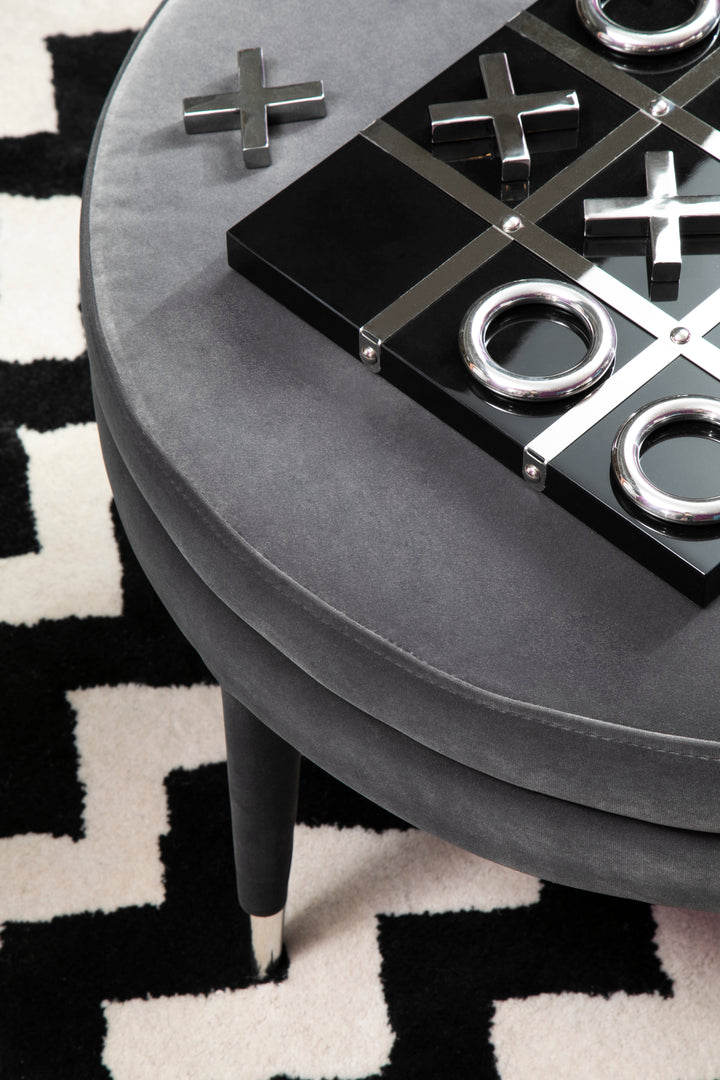 Atri Black And Silver Tic Tac Toe Game