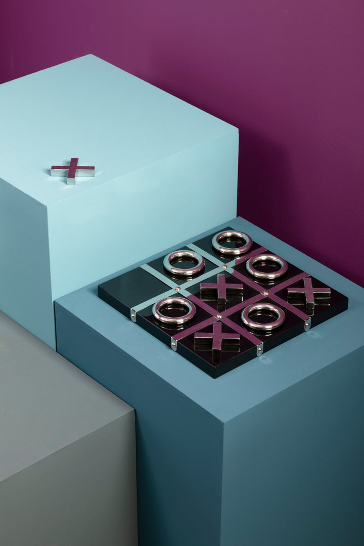 Atri Black And Silver Tic Tac Toe Game