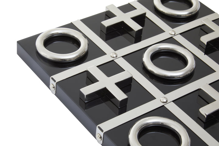 Atri Black And Silver Tic Tac Toe Game
