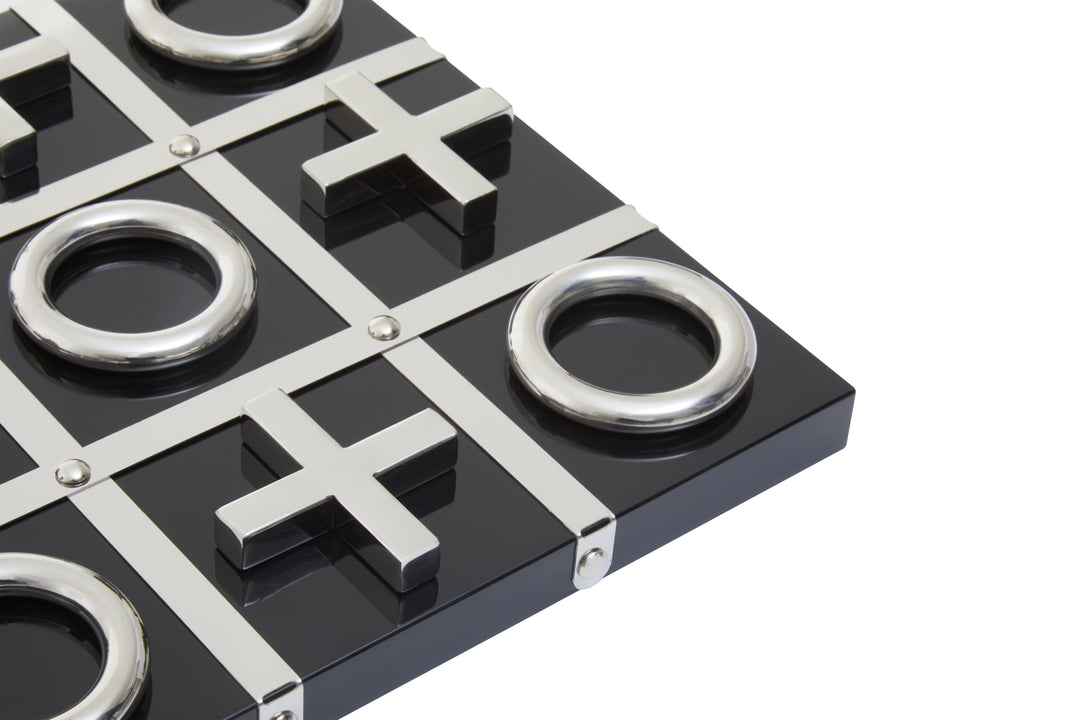 Atri Black And Silver Tic Tac Toe Game