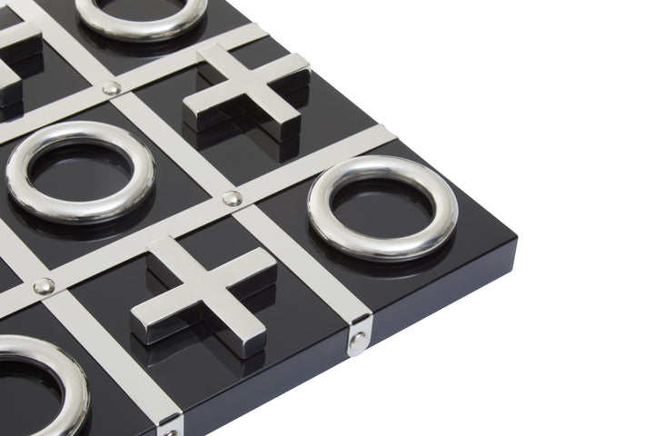 Atri Black And Silver Tic Tac Toe Game