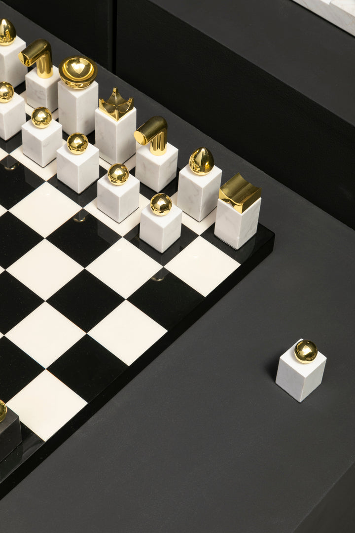 Atri Marble And Wood Chess Set