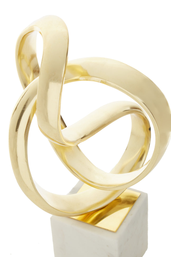 Chieti Gold Finish Knot Sculpture