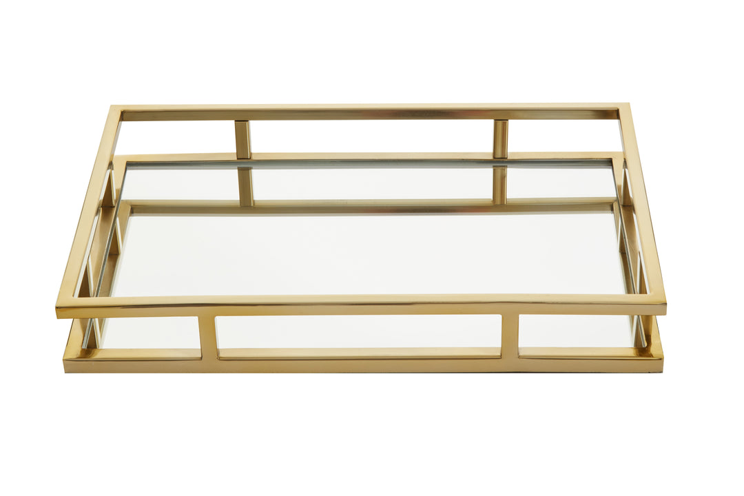 Varallo Gold Rectangular Tray