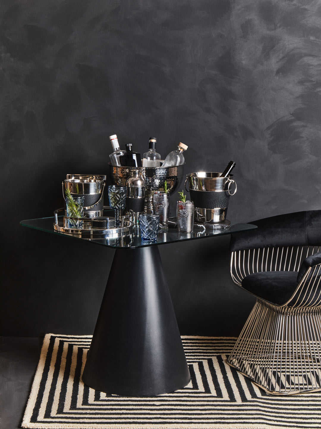 Soho Silver Hammered Champagne Bowl