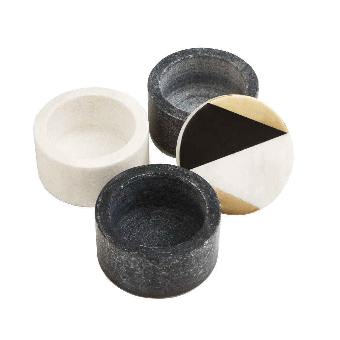 Todi Marble Stacking Trinket Pots