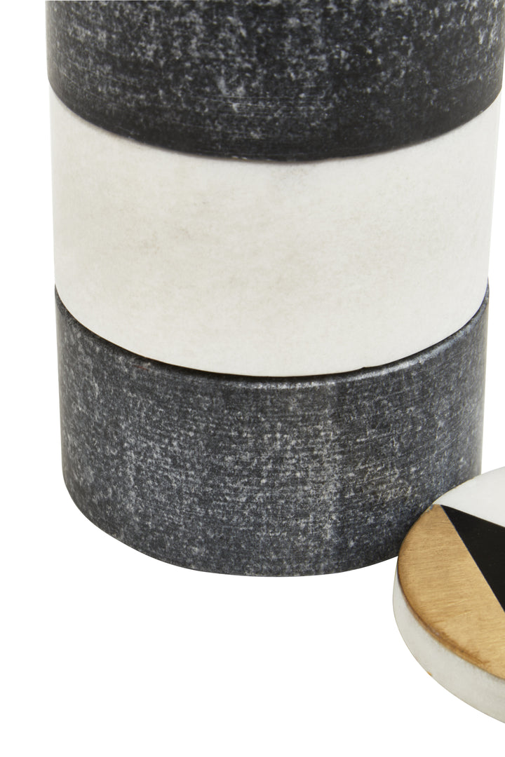 Todi Marble Stacking Trinket Pots
