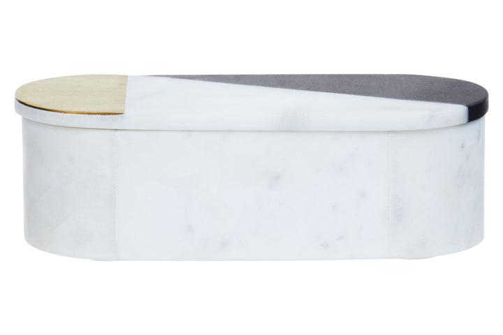 Todi Oblong Marble Trinket Box