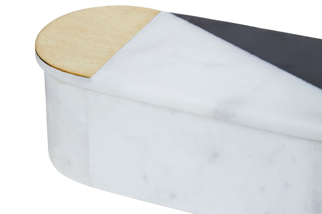 Todi Oblong Marble Trinket Box