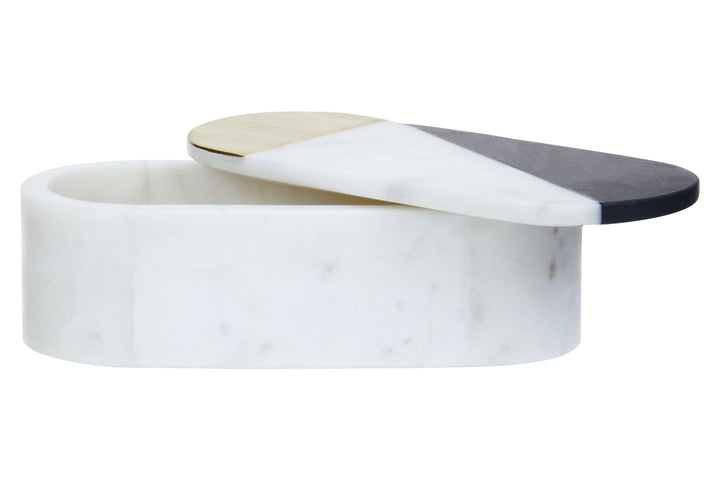 Todi Oblong Marble Trinket Box