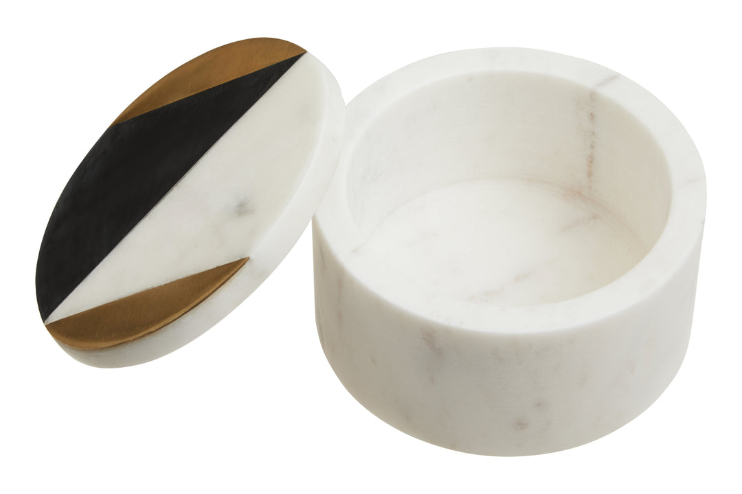 Todi Round Marble Trinket Box