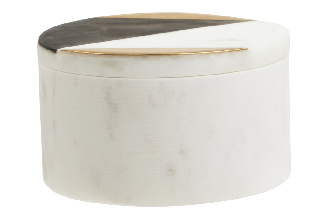 Todi Round Marble Trinket Box