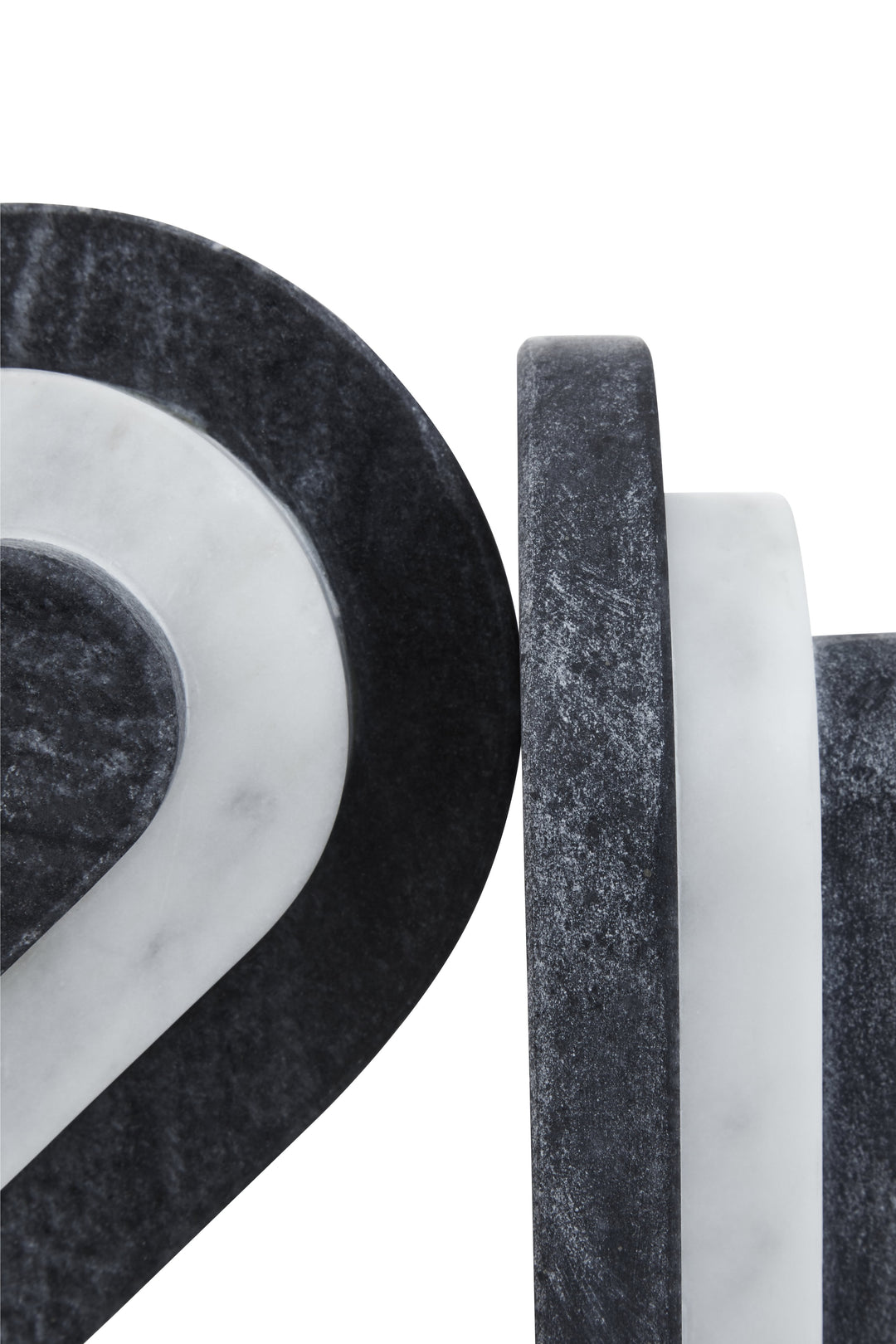 Forio Black And White Marble Bookends