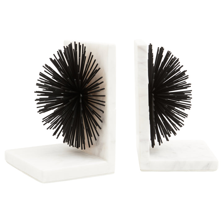 Milazzo Set Of Two Black Starburst Bookends